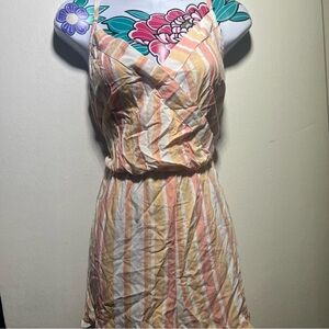 Pink Yellow Stripe Romper J for Justify